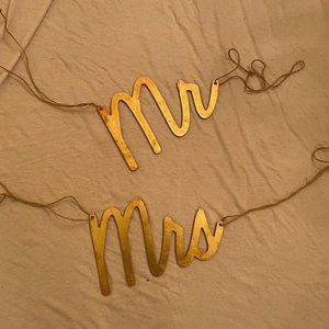Mr & Mrs wedding chair banners
